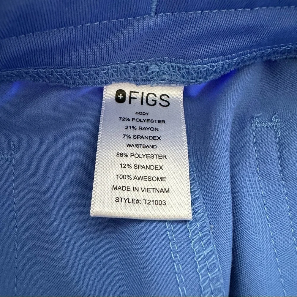Figs Scrubs Technical Collection Straight Leg Blue Pants Size M PO1747